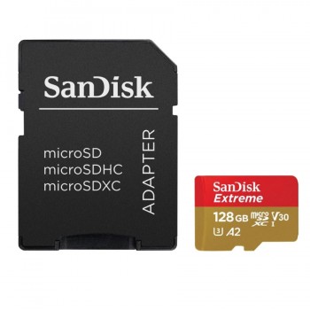 Карта пам'яті 128 ГБ microSDXC UHS-I U3 A2 SanDisk Extreme SDSQXA1-128G-GN6AA