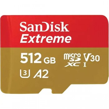 Карта памяти 512 ГБ microSDXC UHS-I U3 A2 SanDisk Extreme SDSQXAV-512G-GN6MN