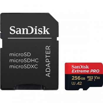 Карта памяти 256 ГБ microSDXC UHS-I U3 A2 SanDisk Extreme Pro SDSQXCD-256G-GN6MA