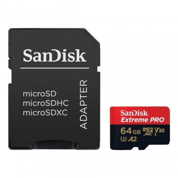 Карта пам'яті 64 ГБ microSDXC UHS-I U3 A2 SanDisk Extreme Pro SDSQXCU-064G-GN6MA