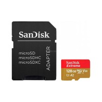 Картка пам’яті 128 GB microSDXC UHS-I U3 V30 A2 Class 10 SanDisk Extreme SDSQXAA-128G-GN6AA
