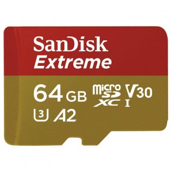 Карта памяти 64 GB microSDXC UHS-I U3 A2 SanDisk Extreme SDSQXAH-064G-GN6MN