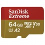 Карта памяти 64 GB microSDXC UHS-I U3 A2 SanDisk Extreme SDSQXAH-064G-GN6MA
