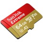Карта пам'яті 64 GB microSDXC UHS-I U3 A2 SanDisk Extreme SDSQXAH-064G-GN6MA