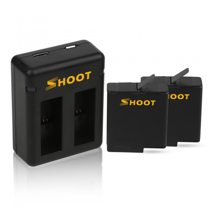 Акумулятори + зарядка Shoot для GoPro Hero 5 / 6 / 7 (XTGP374)