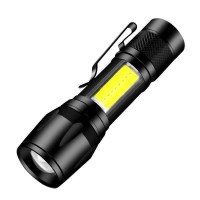 Фонарик мини алюминиевый XPE Q5 + COB 600мАч Smiling Shark TT611