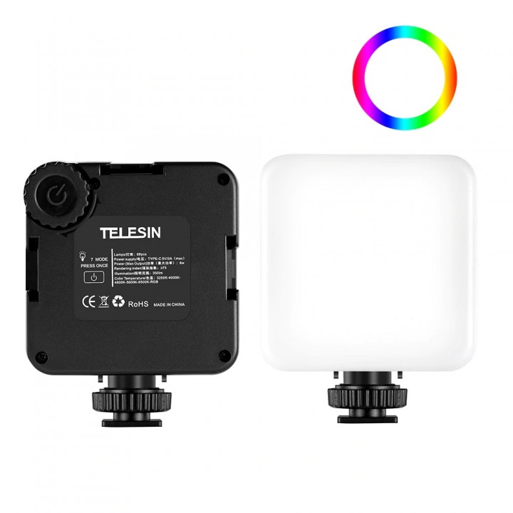 Накамерний світло димміруванне RGB Telesin TE-LGT-001