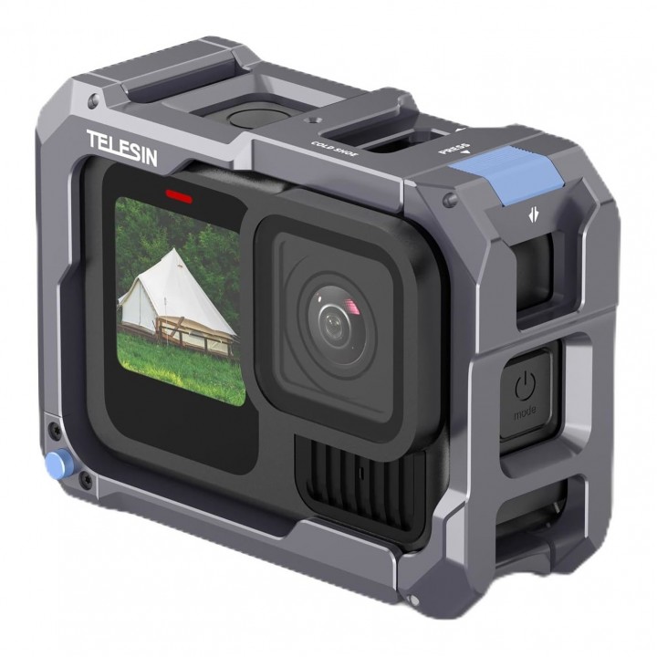 Рамка GoPro 13-9 алюминиевая с поддержкой магнитной зарядки Telesin S6-FMS-15-TGP