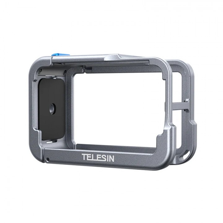 Алюминиевая рамка DJI Action 5 Pro/4/3 легкая быстросъемная серая Telesin S6-FMS-13BL-TDJ