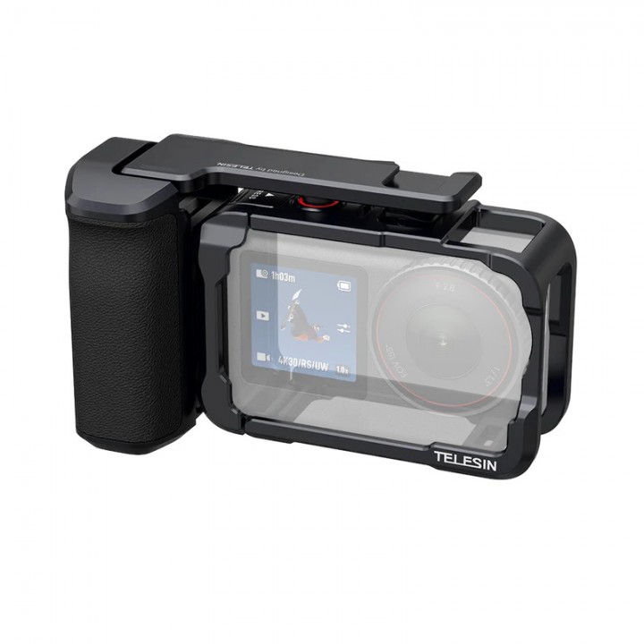 Рамка-тримач DJI Action 6 для зйомки з рук алюмінієва StreetGrip Telesin S6-FMS-36-TDJ