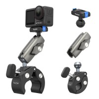 Крепление на трубу/руль DJI Action 6/5 Osmo 360 алюминиевое быстросъемное магнитное Telesin S3-HBM-14-TDJ