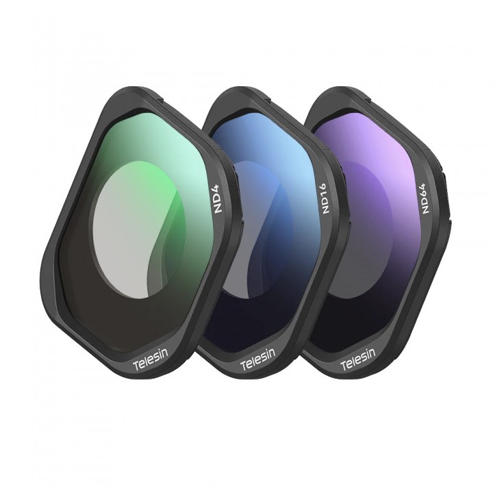 Набір фільтрів Telesin S5-FLT-102-TB для Insta360 Luna Pro (ND4, ND16, ND64)