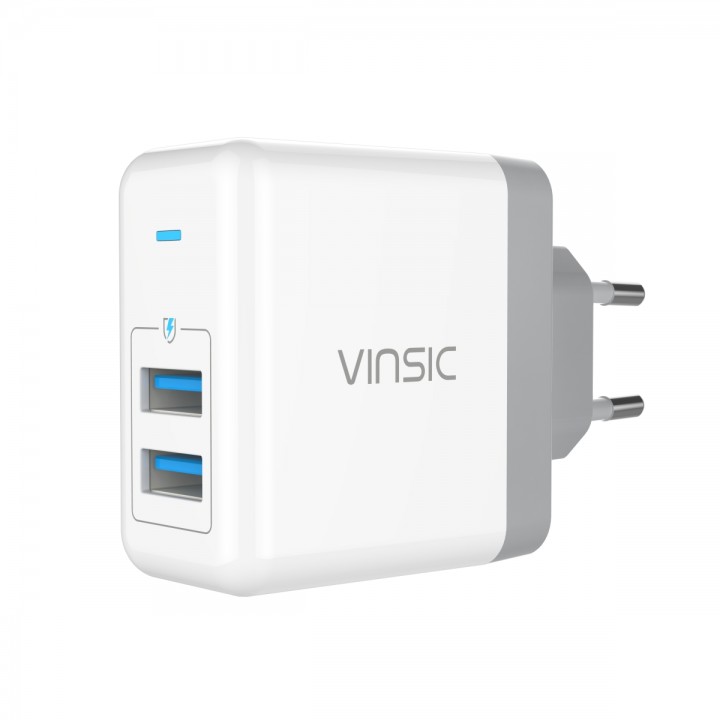 Адаптер зарядки мережевий VINSIC VSCW209 (2 USB)