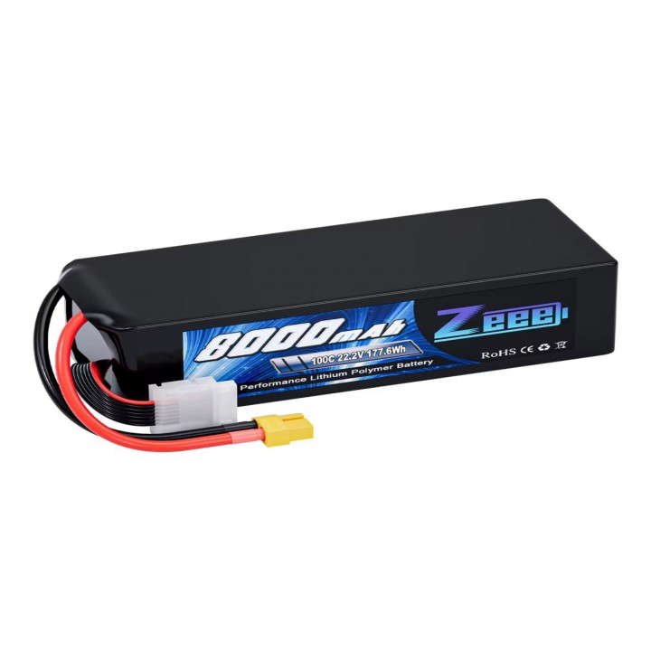 Аккумулятор Zeee 22.2V 100C 8000mah 6S RC Lipo XT60