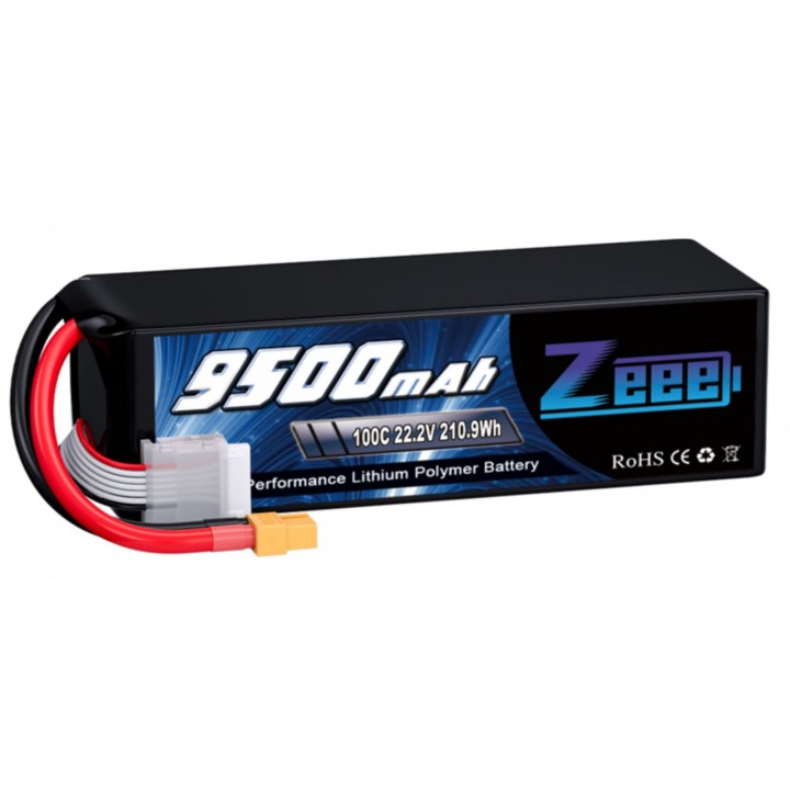 Акумулятор Zeee 22.2V 100C 9500mah 6S RC Lipo XT60