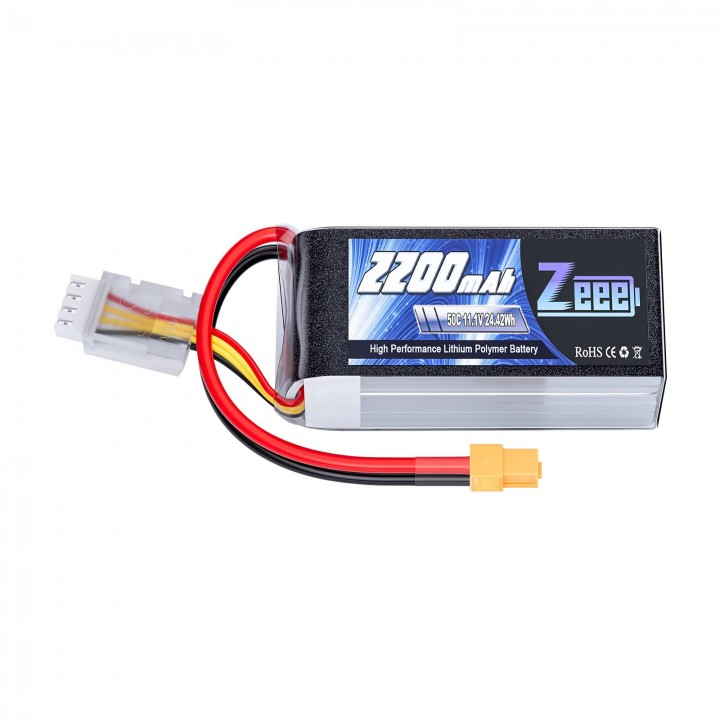 Акумулятор LiPo 3S 11.1V 50C 2200mAh XT60 Zeee lipo-111v-50