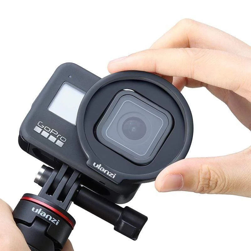 фото послідовності закріплення адаптера фільтра для GoPro 8