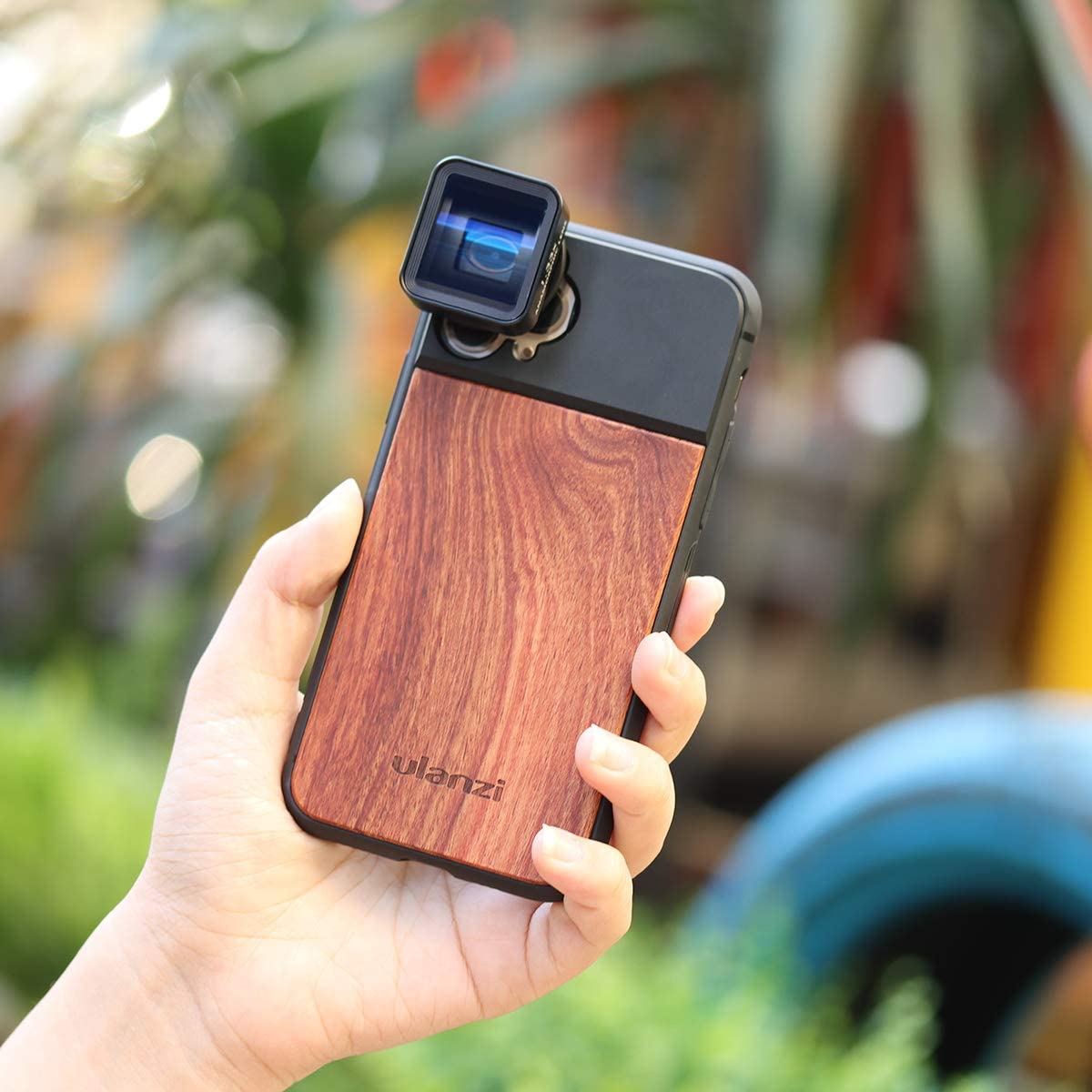 изображение Ulanzi Wood чехла для объектива на камеру iPhone 11 Pro