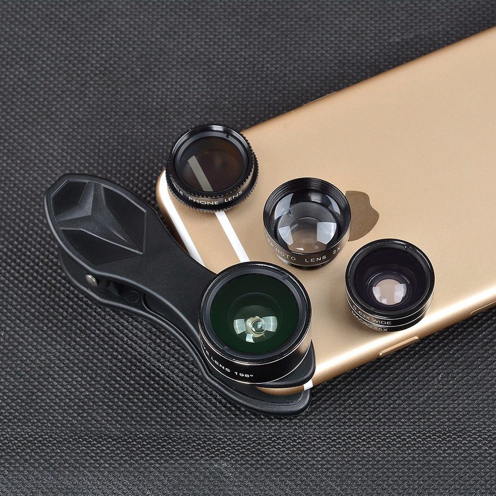 зображення набору об'єктивів для смартфона з фільтром