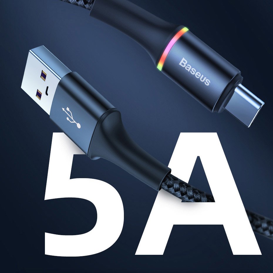 фото Baseus Halo Data Cable USB / Type-C LED 5A 40W