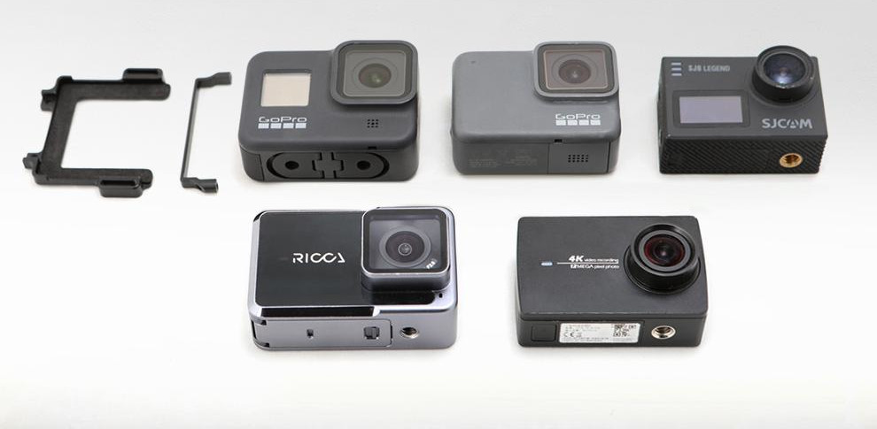 фото совместимых экшн-камер с адаптером GoPro 8 для Feiyu Tech FY-G6