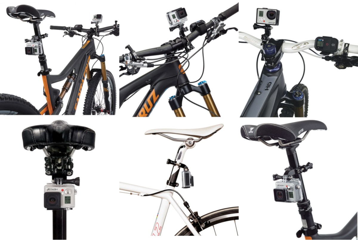 фото крепления на руль велосипеда для экшн-камеры