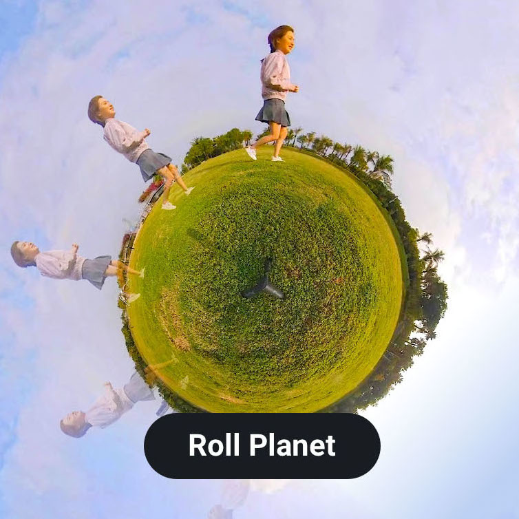 изображення эфекту roll-planet
