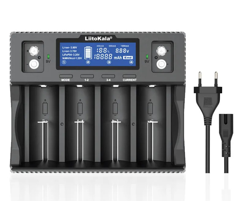 Зарядка 4 акумулятори 32700 18650 крона LiitoKala Lii-D4XL