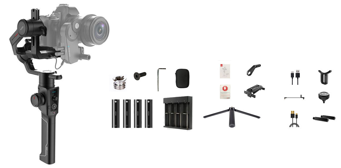 фото комплекта поставки стабилизатора MOZA Air 2